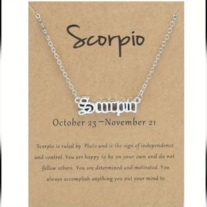 Scorpio English Letter Zodiac Pendant Necklace